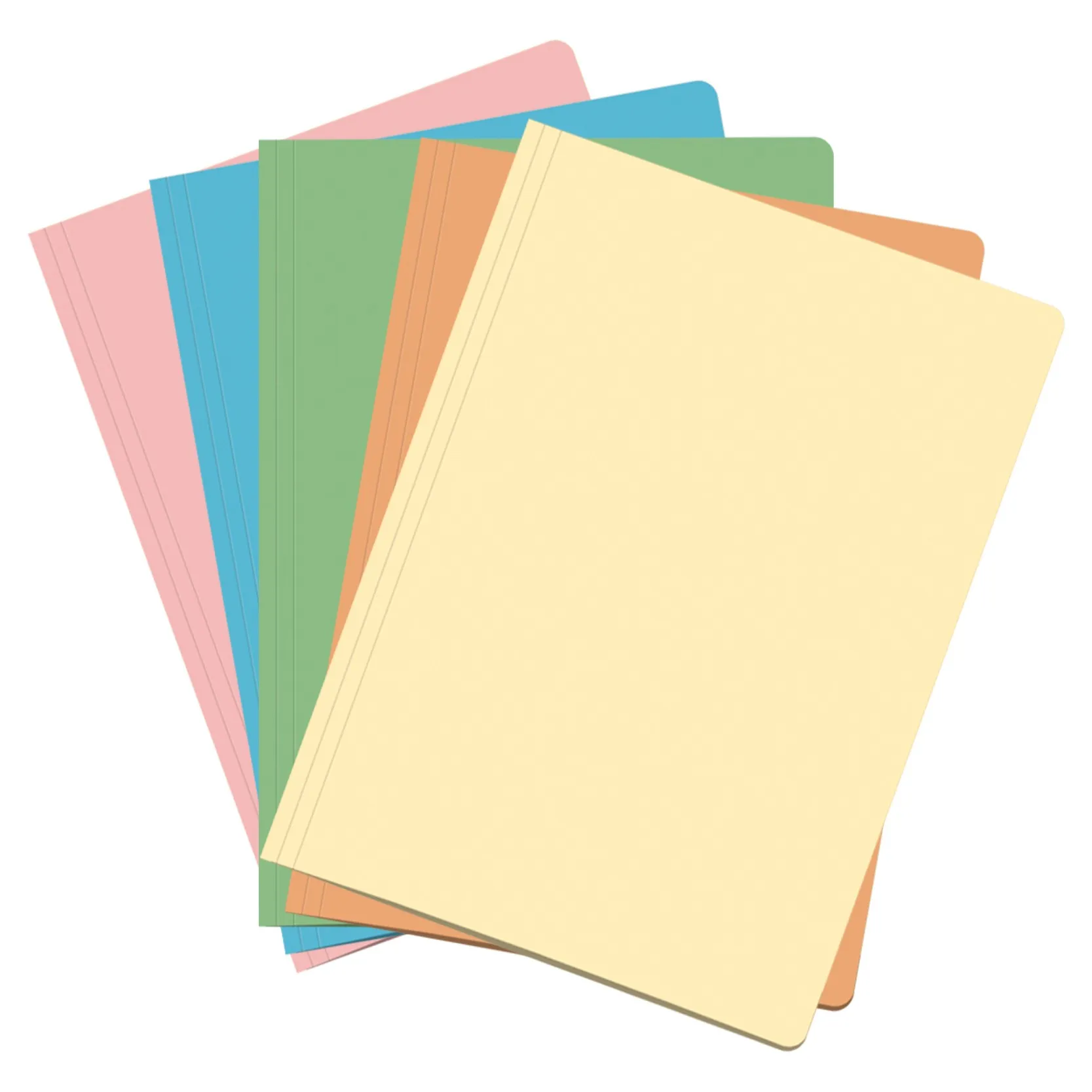 Dohe confezione da 50 sottocartelle in cartoncino formato folio slot di fissaggio colori assortiti - immagine 1