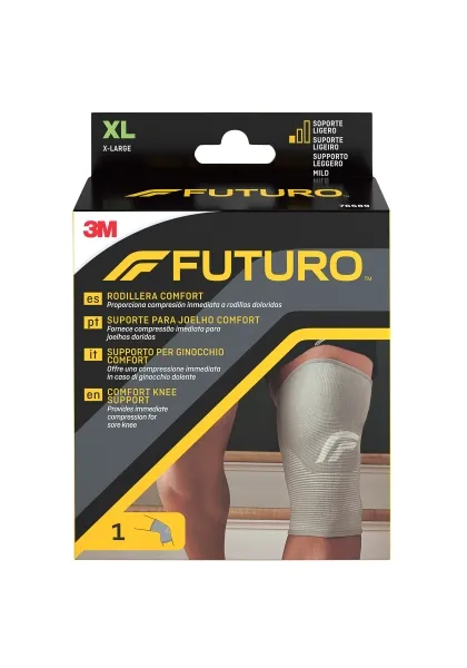 Ginocchiera Futuro Comfort - Taglia XL (495 - 559 cm) - Traspirante - Elastica - Grigio - immagine 1