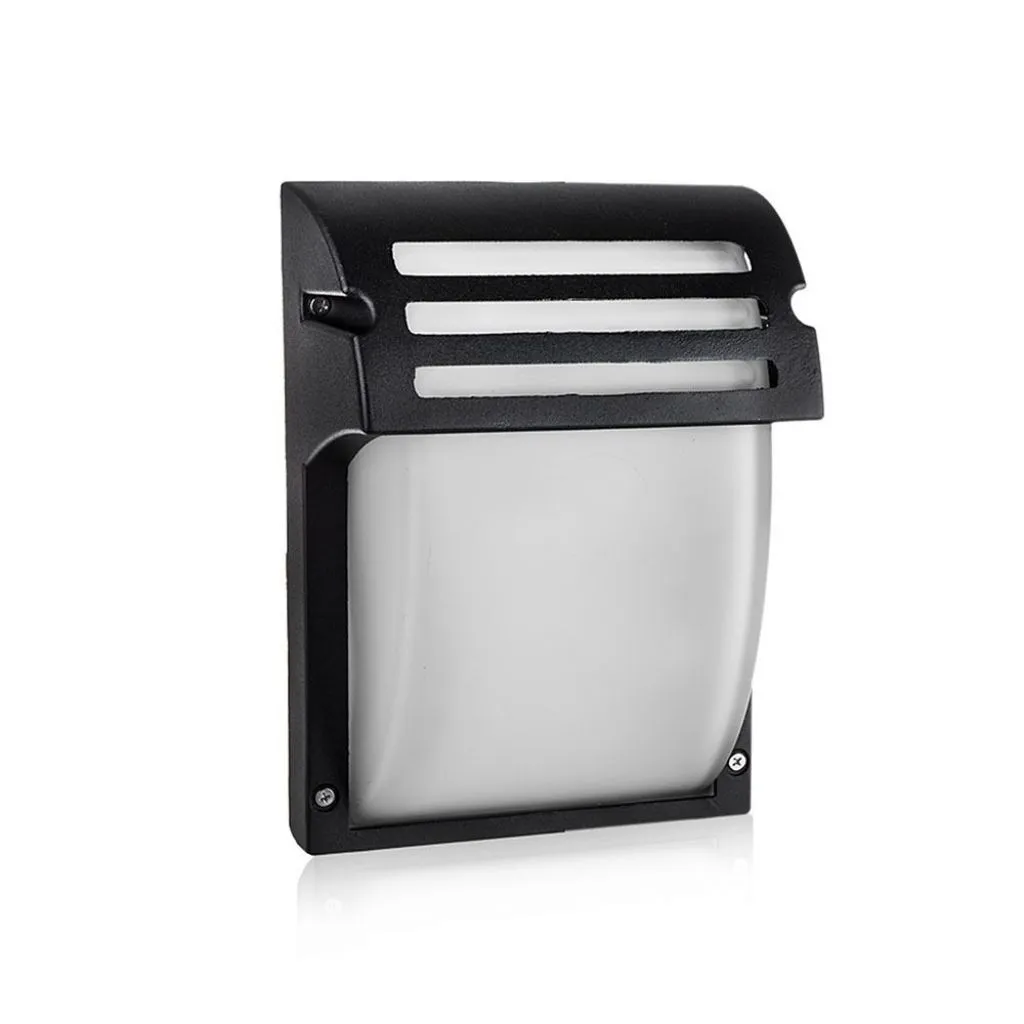 V-TAC Lampada LED da Muro con Portalampada E27 (Max 60W) Colore Nero Vetro Satinato IP44 - immagine 1
