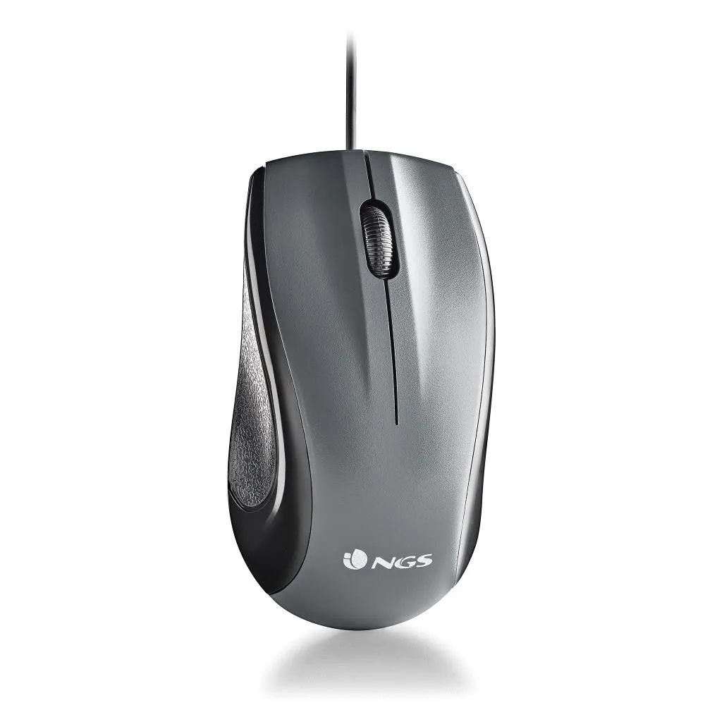 Mouse USB NGS Musk 1200 dpi - Laser - 3 pulsanti - Uso ambidestro - Nero - immagine 1
