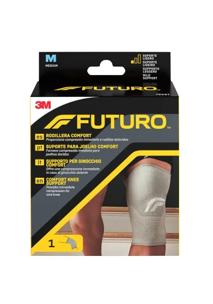 Ginocchiera Futuro Comfort - Taglia M (368 - 432 cm) - Traspirante - Elastica - Grigia - immagine 1