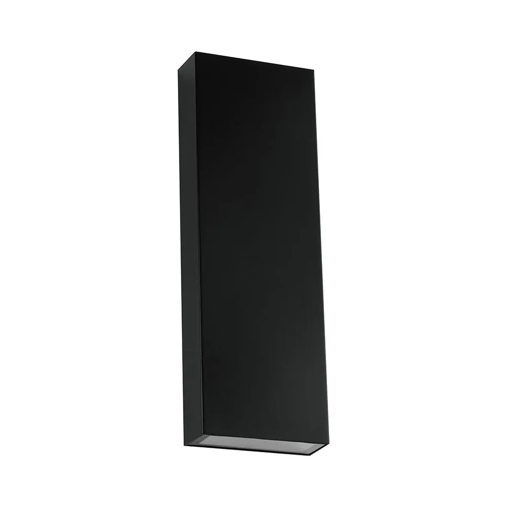 8W Led Wall Light Pc Up & Down Black Body 4000K Ip65 - immagine 1