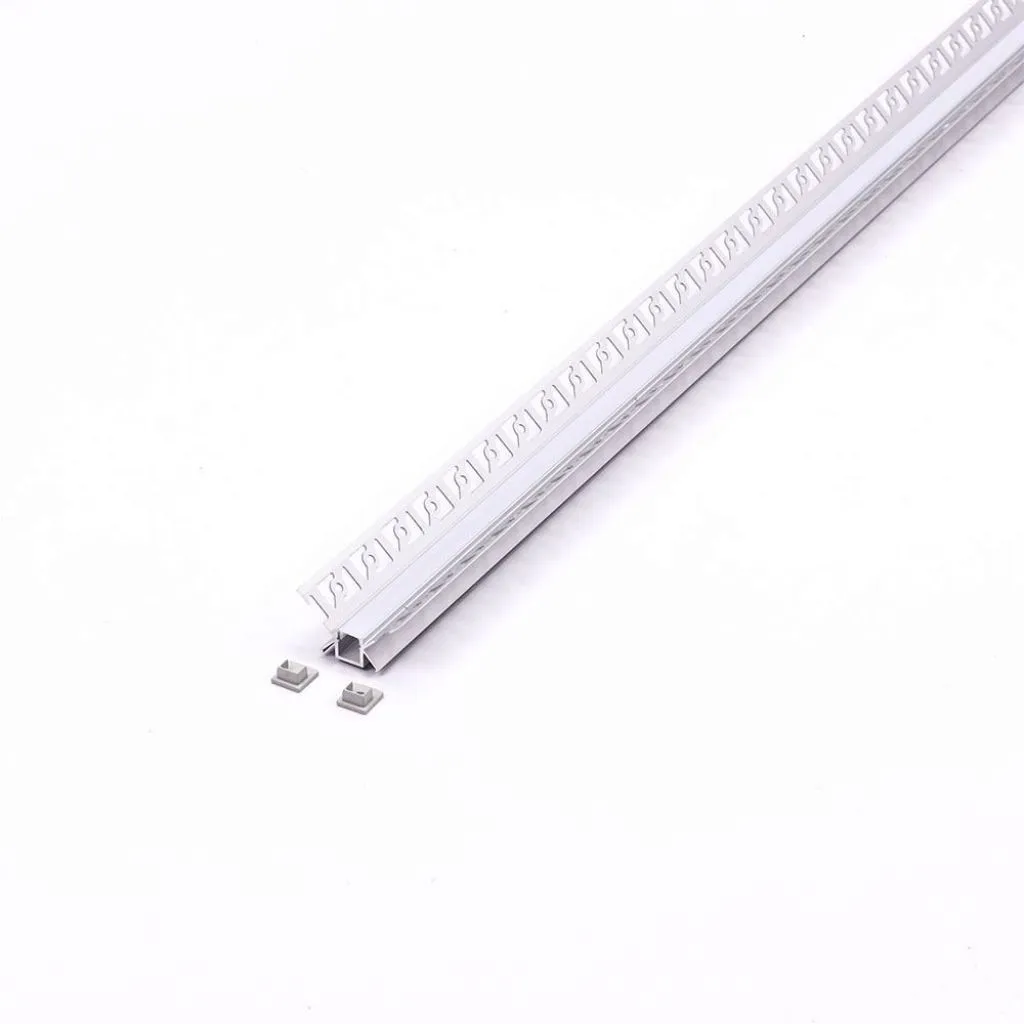 V-TAC Profilo in Alluminio Colore Silver per Strip LED ad Incasso per Cartongesso Angolare Interno (Max l: 95mm) Copertura Satinata 2000 x 454mm - immagine 1