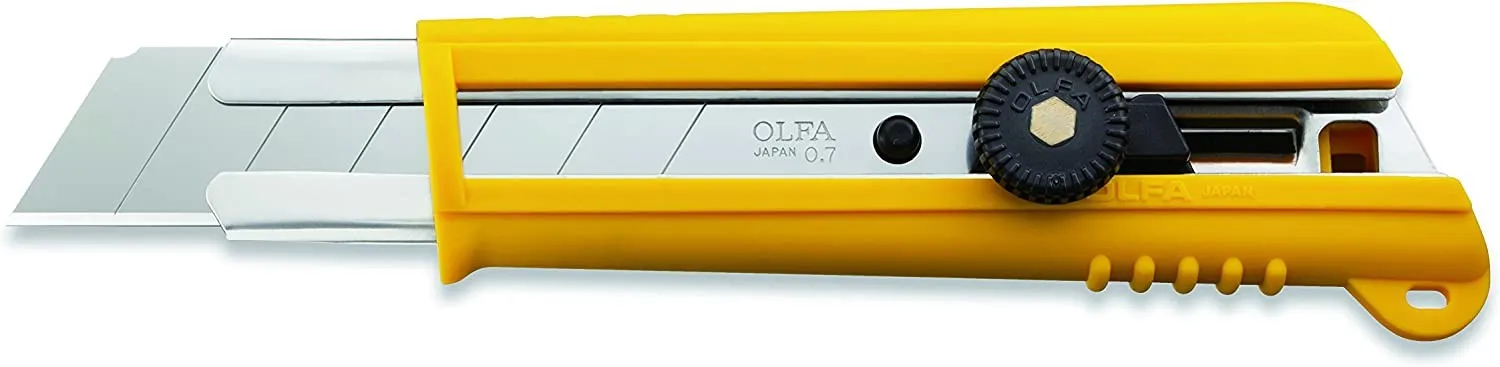 Cutter Olfa NH-1 con chiusura a cricchetto - Manico in gomma - Canale in acciaio inox - immagine 1