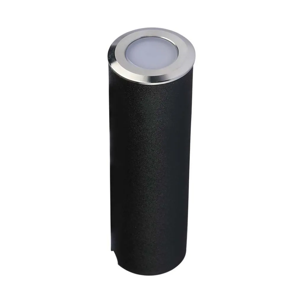 V-TAC Faretto LED Segnapasso a Cilindro da Interramento 05W Colore Argento 12V 3000K IP67 Driver non Incluso - immagine 1