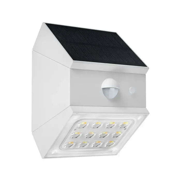 2.5W Led Solar Wall Light - Magic Power 1200Mah 3.7V Cct:3In1 White Body - immagine 1