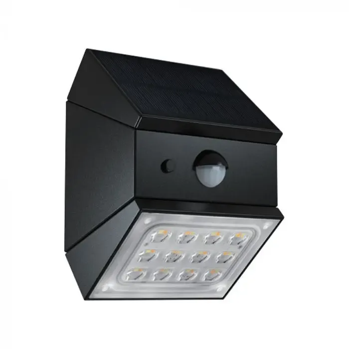 2.5W Led Solar Wall Light - Magic Power 1200Mah 3.7V Cct:3In1 Black Body - immagine 1