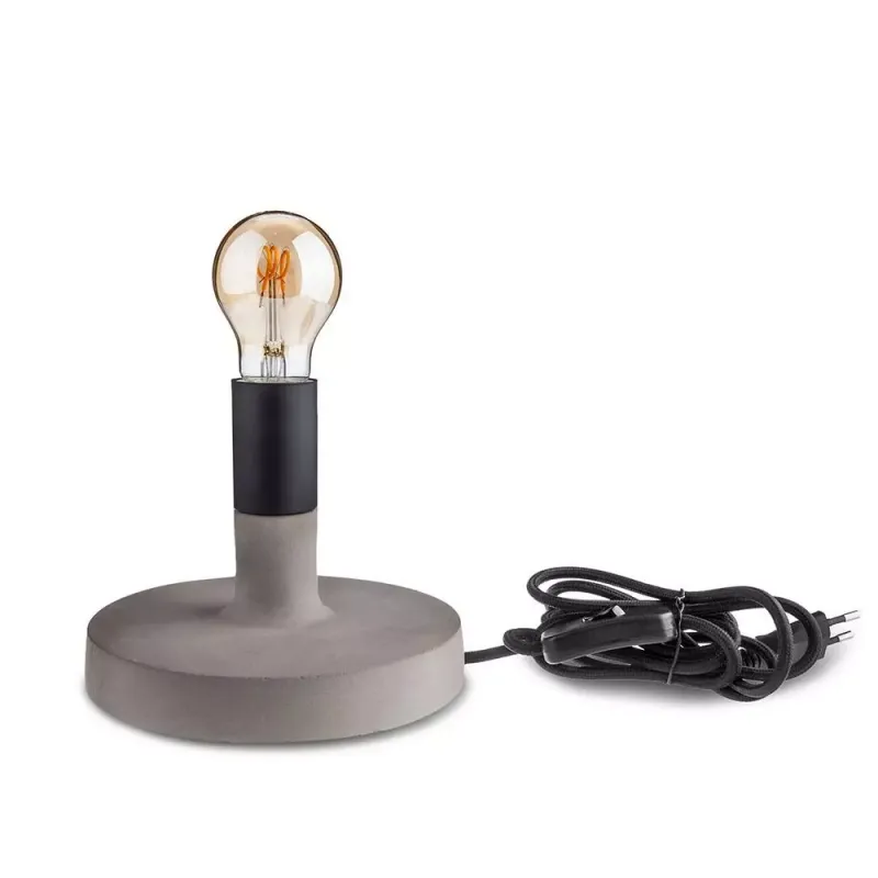 V-TAC Lampada LED da Tavolo Rotonda con Portalampada E27 (Max 60W) Base in Calcestruzzo - immagine 1
