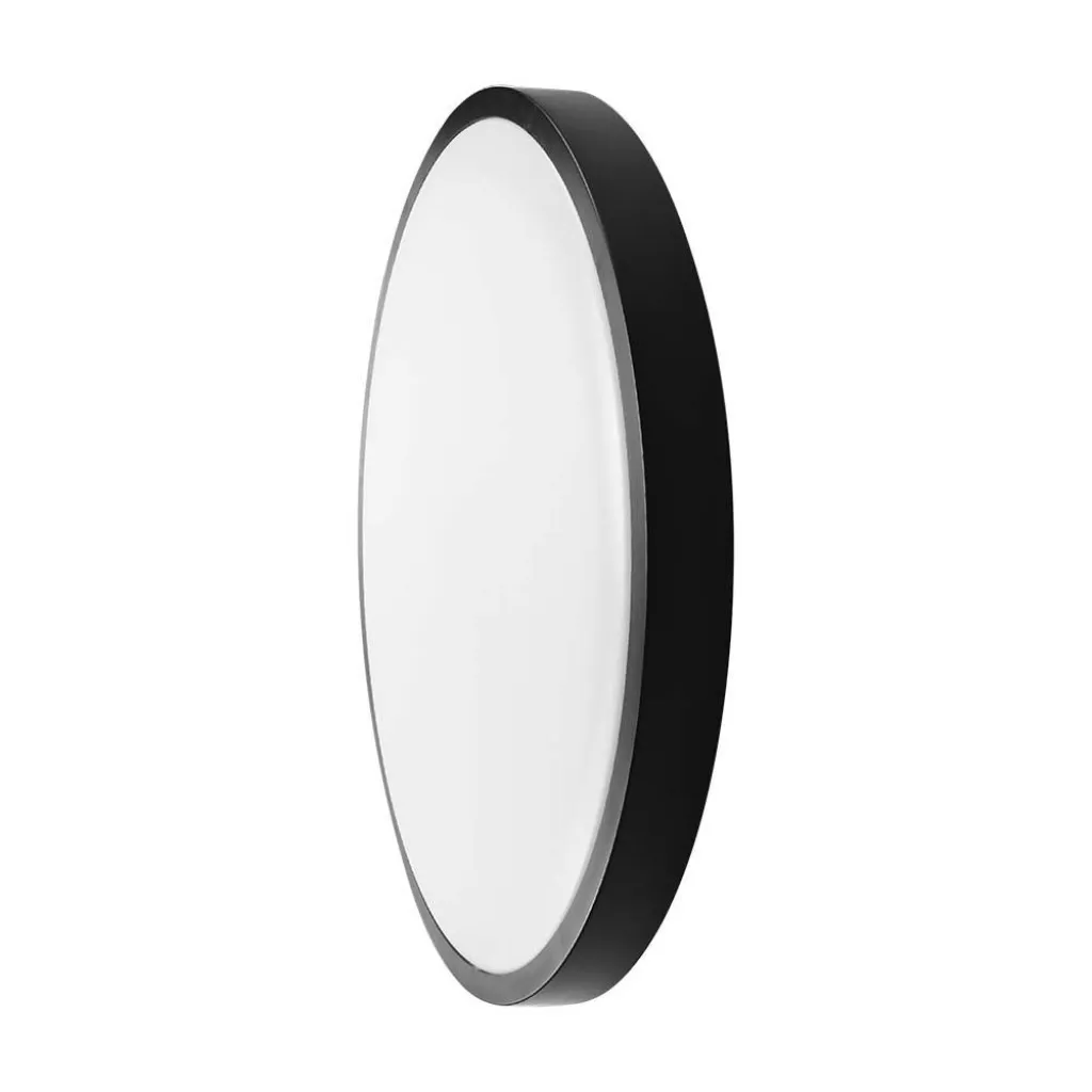 V-TAC Plafoniera LED Rotonda 24W Cornice Nera 4000K IP44 - immagine 1
