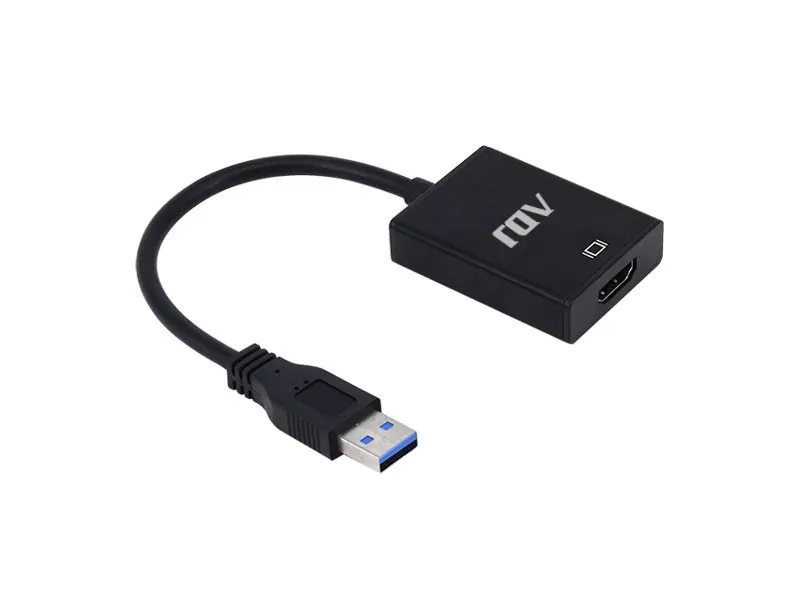 Adattatore Usb 3.0-Hdmi M/F Bk Con Cavo Adj - immagine 1
