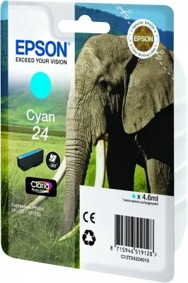 ORIGINALE Epson Cartuccia d'inchiostro ciano C13T24224012 24 360 pagine 46ml - immagine 1