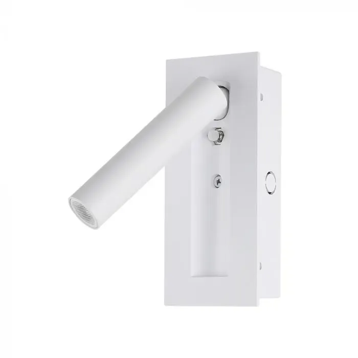 2W Led Bedside Light Aluminum+Pc With Cree Chip 3000K White Body Ip20 - immagine 1