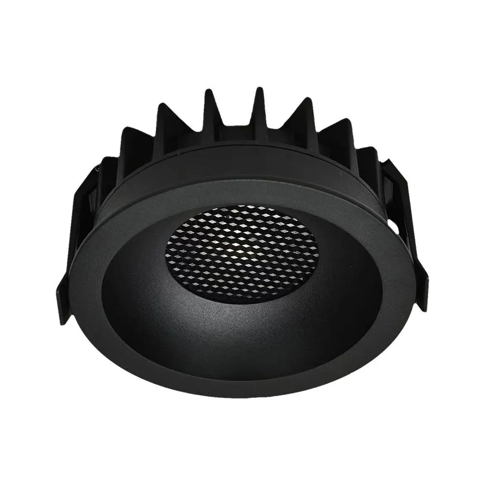 18W Led Honey Comb Downlight Bridgelux Chip Cct:3In1 Black Ring + Black Heating - immagine 1
