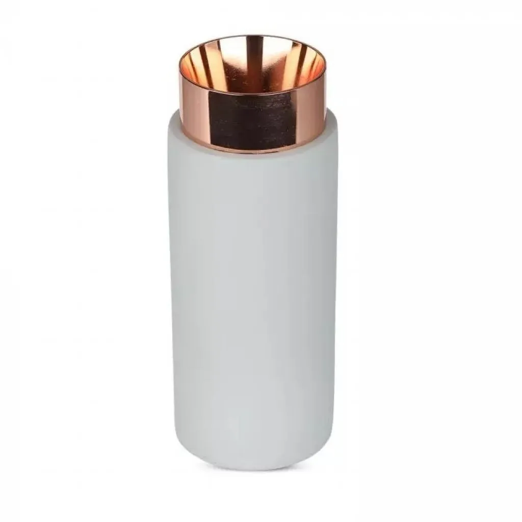 V-TAC Portafaretto LED Montaggio a Plafone Rotondo GU10 e GU5.3 (MR16) Corpo in Gesso e Calcestruzzo Grigio e Metallo Rosa Dorato - immagine 1