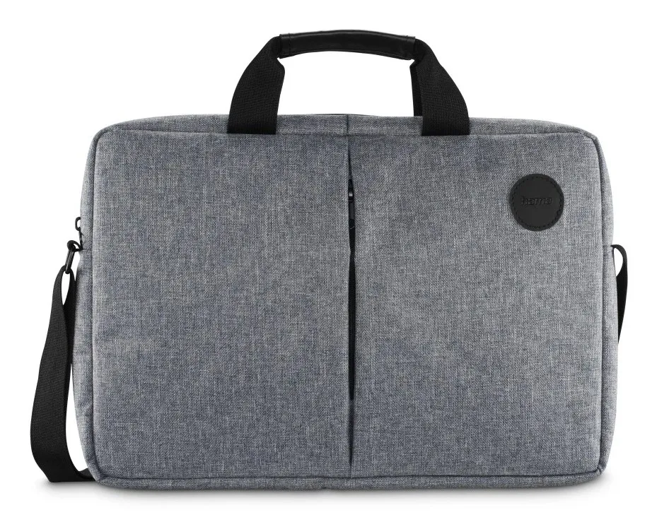 Hama Genua Maletin para Portatiles hasta 15.6 - Poliester - Bandolera Ajustable - Bolsillo Frontal - 42.5x5x31cm - Color Gris - immagine 1