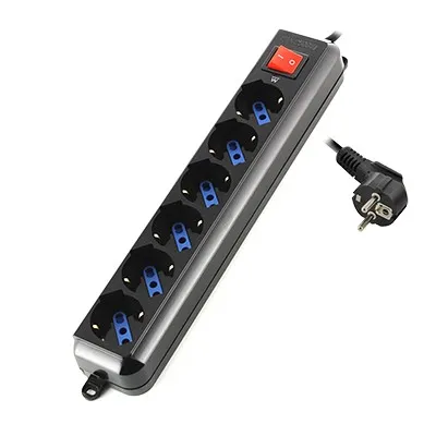 Ewent EW3924 prolunghe e multiple 15 m 6 presa(e) AC Nero - immagine 1