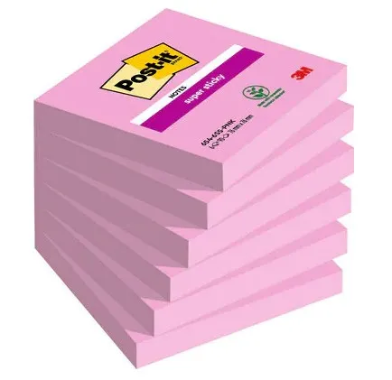 Post-It 654-6SS-PNK pouch autoadesiva Quadrato Rosa 90 fogli Autoadesivo - immagine 1