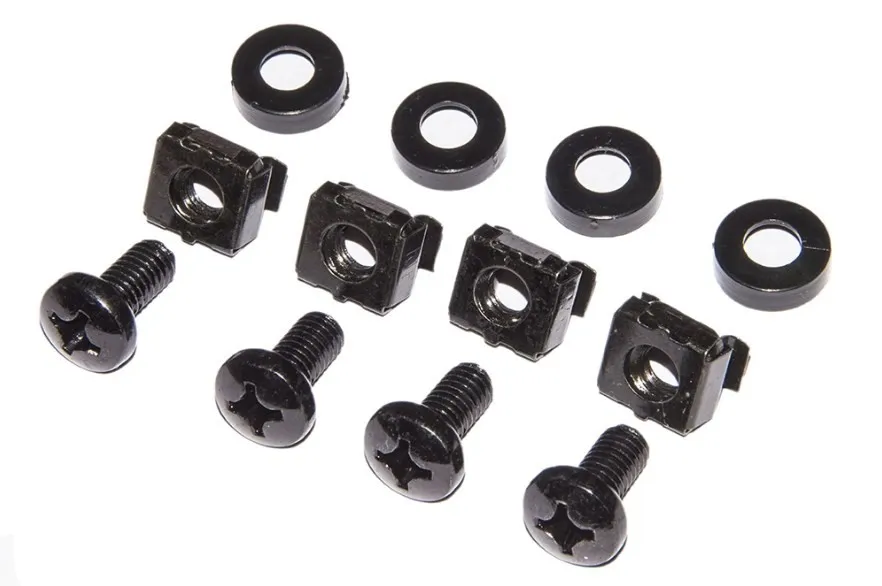 Kit 50 Viti Dadi E Rondelle Per Installazioni Su Armadi Rack 19 Colore Nero - immagine 1