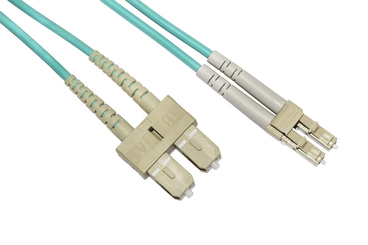 Cavo Fibra Ottica Lc A Sc Multimode Duplex Om3 50/125 Mt.10 - immagine 1