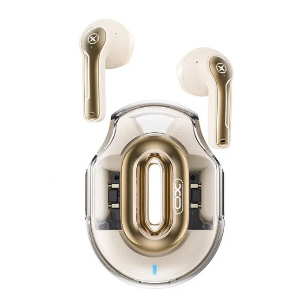 XO X43 Auriculares TWS - Bluetooth 5.4 - Autonomia hasta 18h con Estuche - USB-C - Emparejamiento Automatico - Compacto - Color Beige - immagine 1