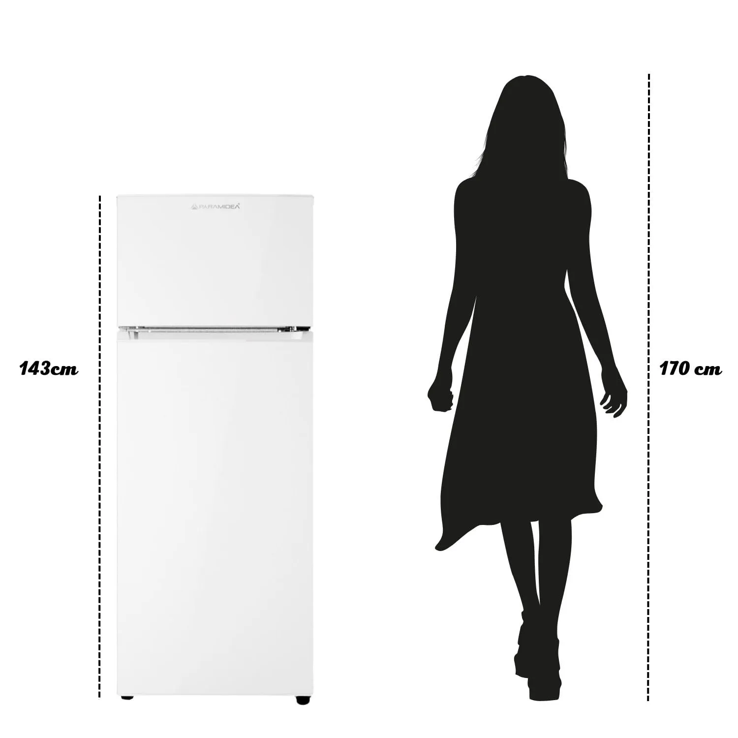PYRAMIDEA Frigorifero Capacità Totale 240 Lt. Lordi (210 L Netti) Classe Energetica E Colore Bianco porta reversibile FRG244W - immagine 4