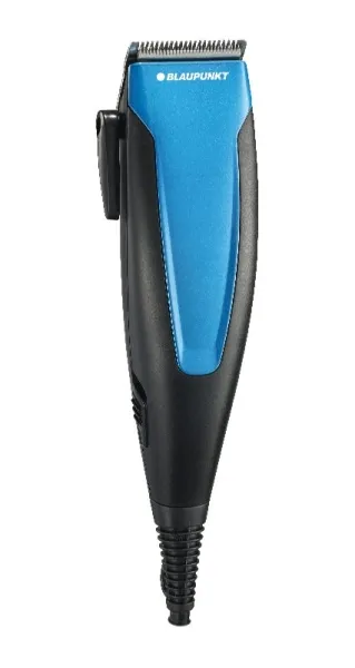Tagliacapelli professionale Blaupunkt - Potenza 15W - Leva di regolazione laterale - Accessori inclusi - Pettini guida inclusi - Lame in titanio - Nero e blu - immagine 1