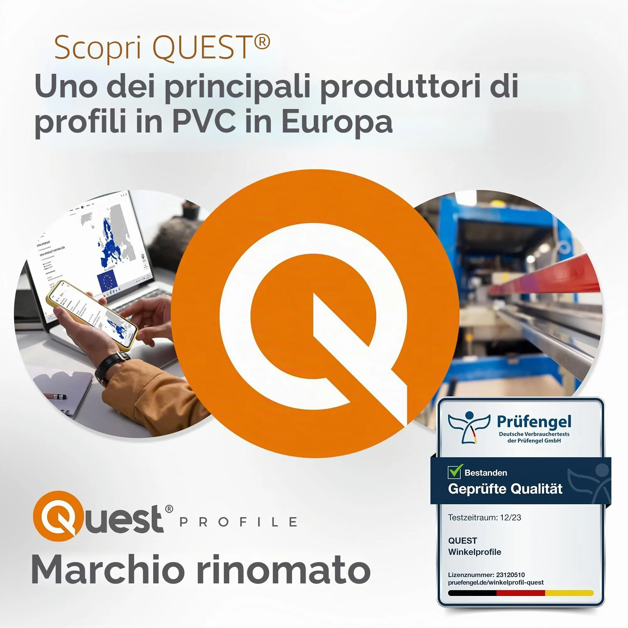 Quest Paraspigoli PVC 35x35 mm Resistente - Beige, 100 cm - immagine 9
