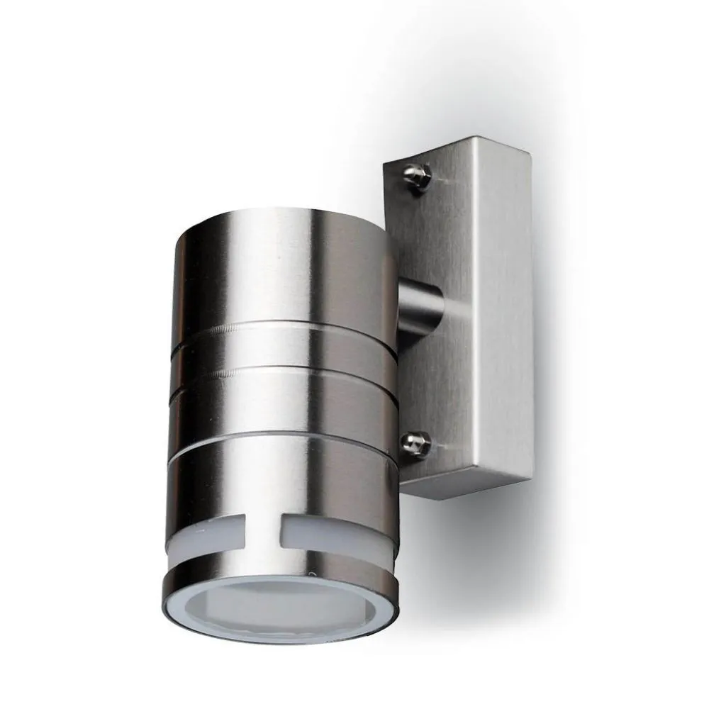 V-TAC Portafaretto LED da Muro Rotondo GU10 (Max 35W) Colore Metallico IP44 - immagine 1