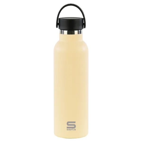Borraccia termica Safta da 600 ml - Acciaio inossidabile - Manico superiore - Colore sabbia - immagine 1