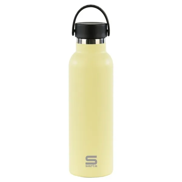 Borraccia termica Safta da 600 ml - Acciaio inossidabile - Manico superiore - Gialla - immagine 1