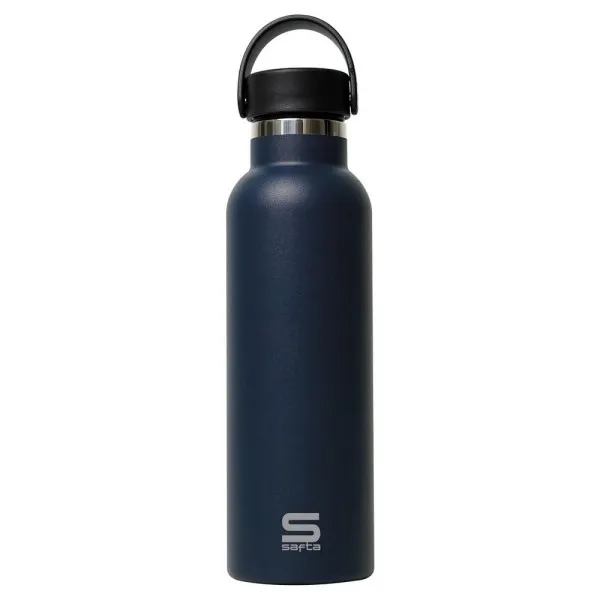 Borraccia termica Safta da 600 ml - Acciaio inossidabile - Manico superiore - Nera - immagine 1