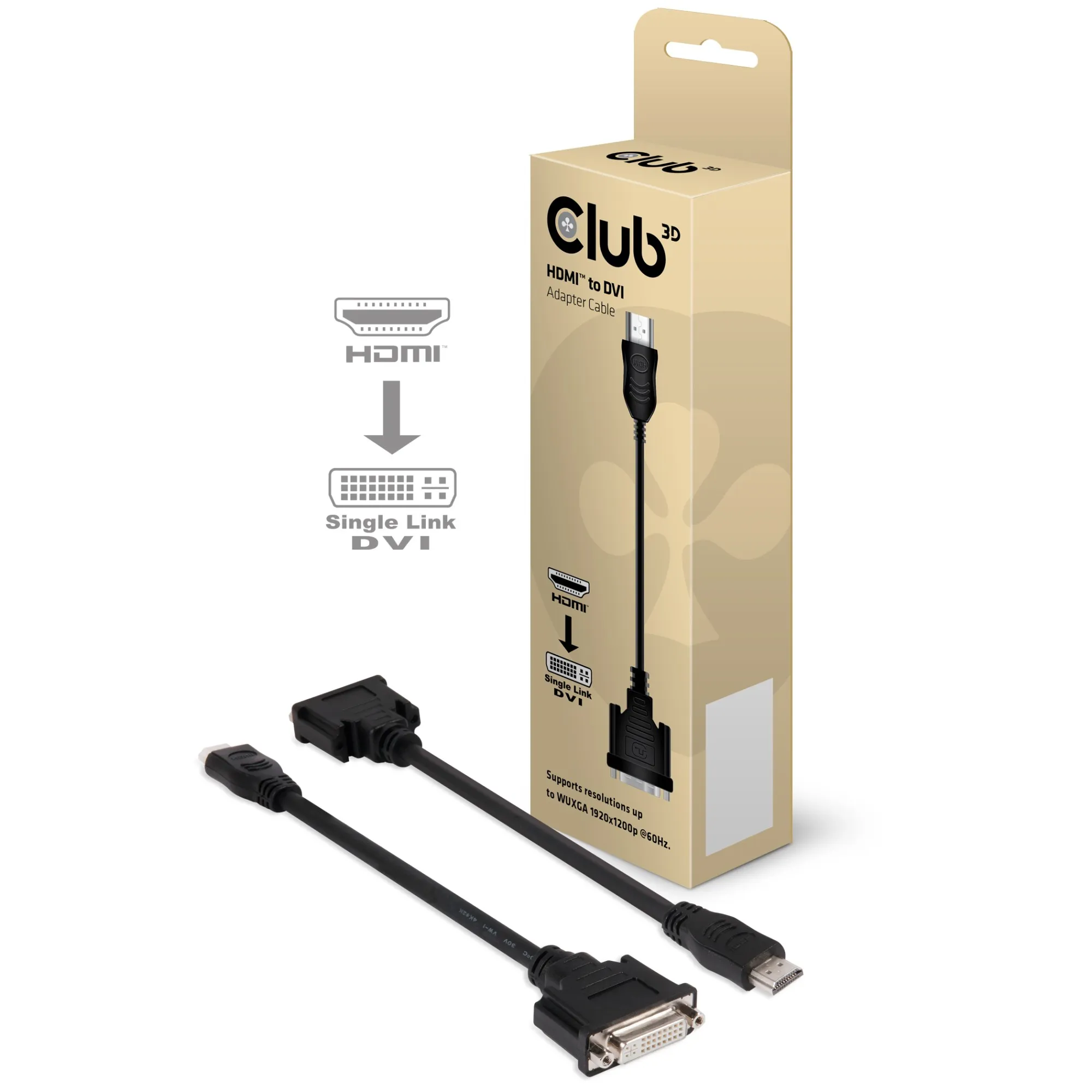 Club3D Adattatore Passivo Hdmi Male To Dvi-D Female - immagine 1