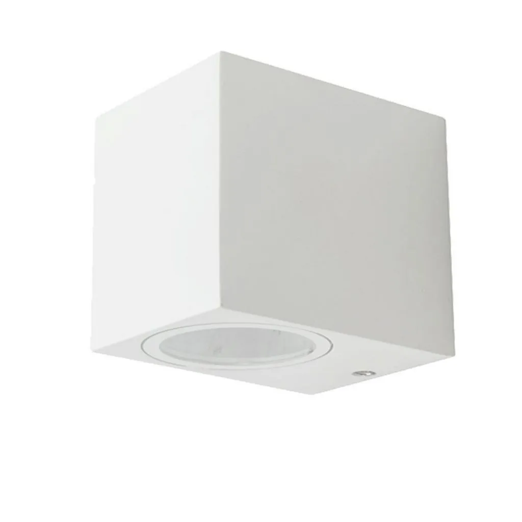 Wall Sleek Wall Fitting Square White Body 1 Way Ip44 - immagine 1