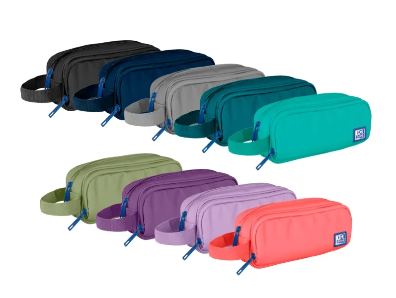 Astuccio Oxford B-Smart - Realizzato in poliestere RPET riciclato - Resistente ed ecologico - Ideale per organizzare il materiale scolastico - immagine 1