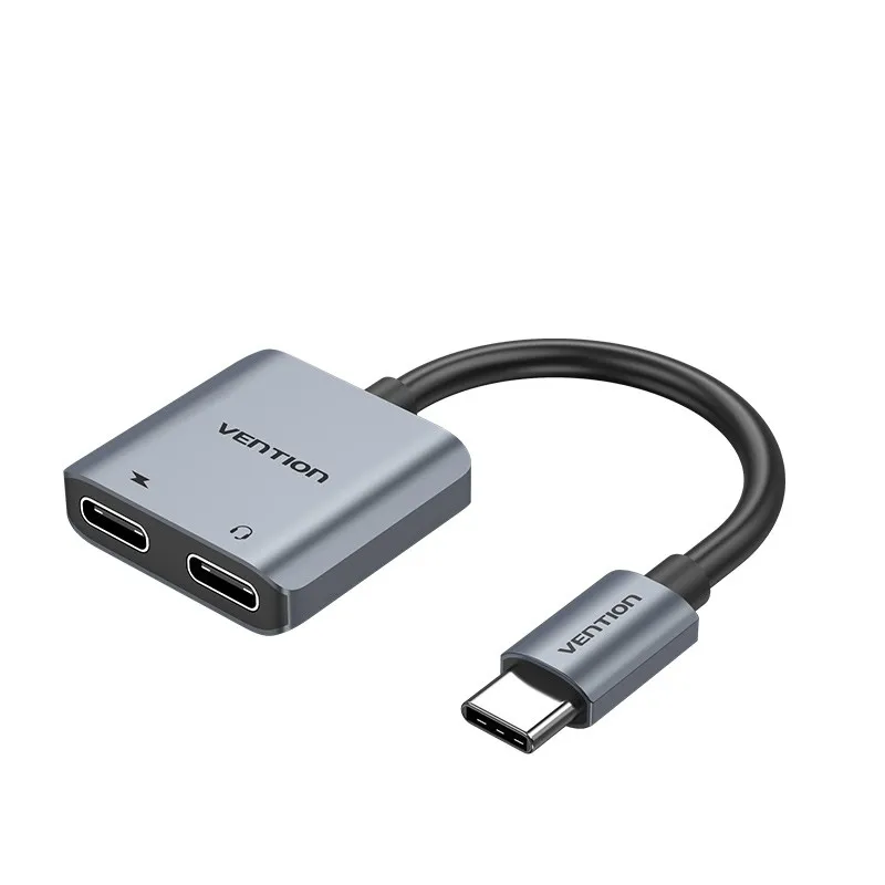 Vention BGZHA adattatore per inversione del genere dei cavi USB-C 2x USB-C Grigio - immagine 1