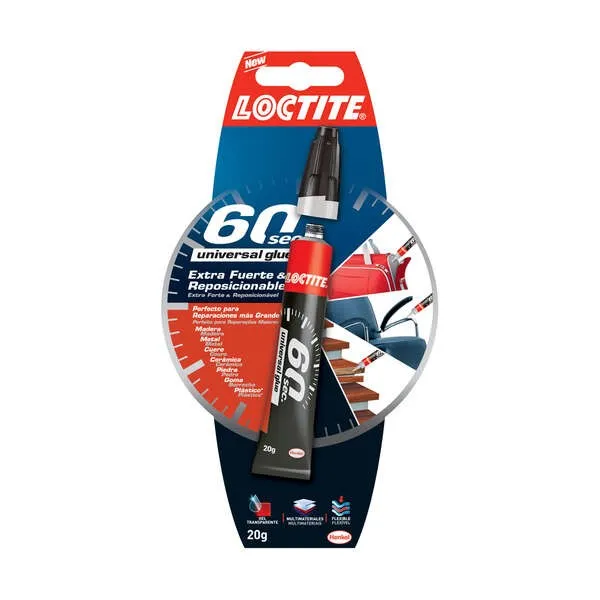 Loctite 60Sec Extra Strong Glue 20g - Aderisce in 60 secondi - Adesivo riposizionabile in gel trasparente - Ideale per superfici verticali - immagine 1