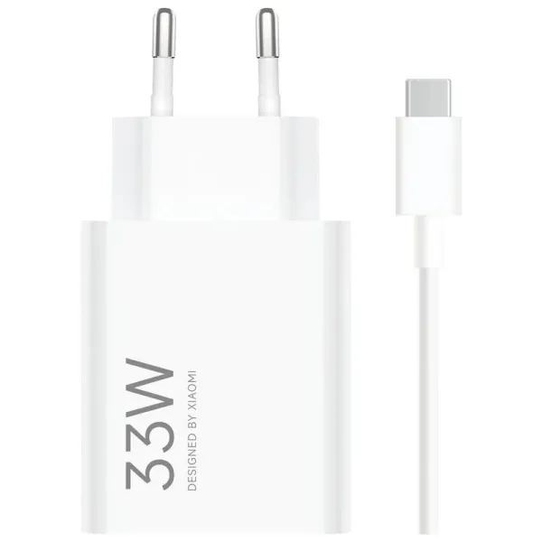 Caricabatterie da muro per smartphone Xiaomi Combo 33W USB-A 33W + cavo - Identificazione dispositivo intelligente - Bianco - immagine 1