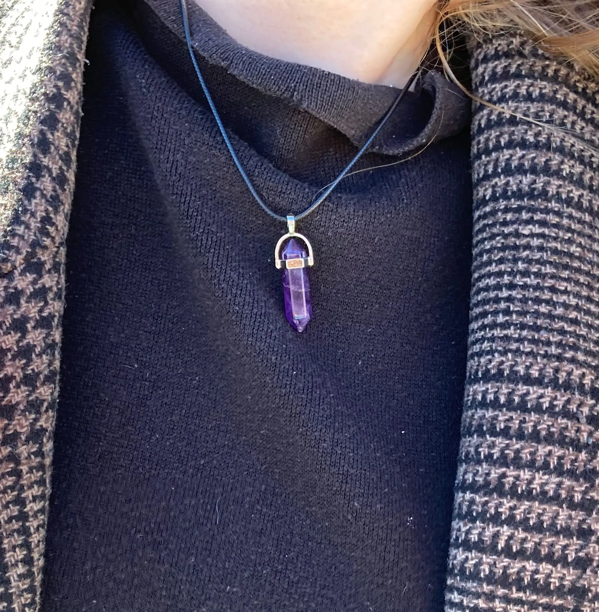 Pandiui23 Ciondolo in pietra naturale, collana chakra in pietra, ciondolo perlina di pietre naturali, M, Metallo, Non applicabile. - immagine 2