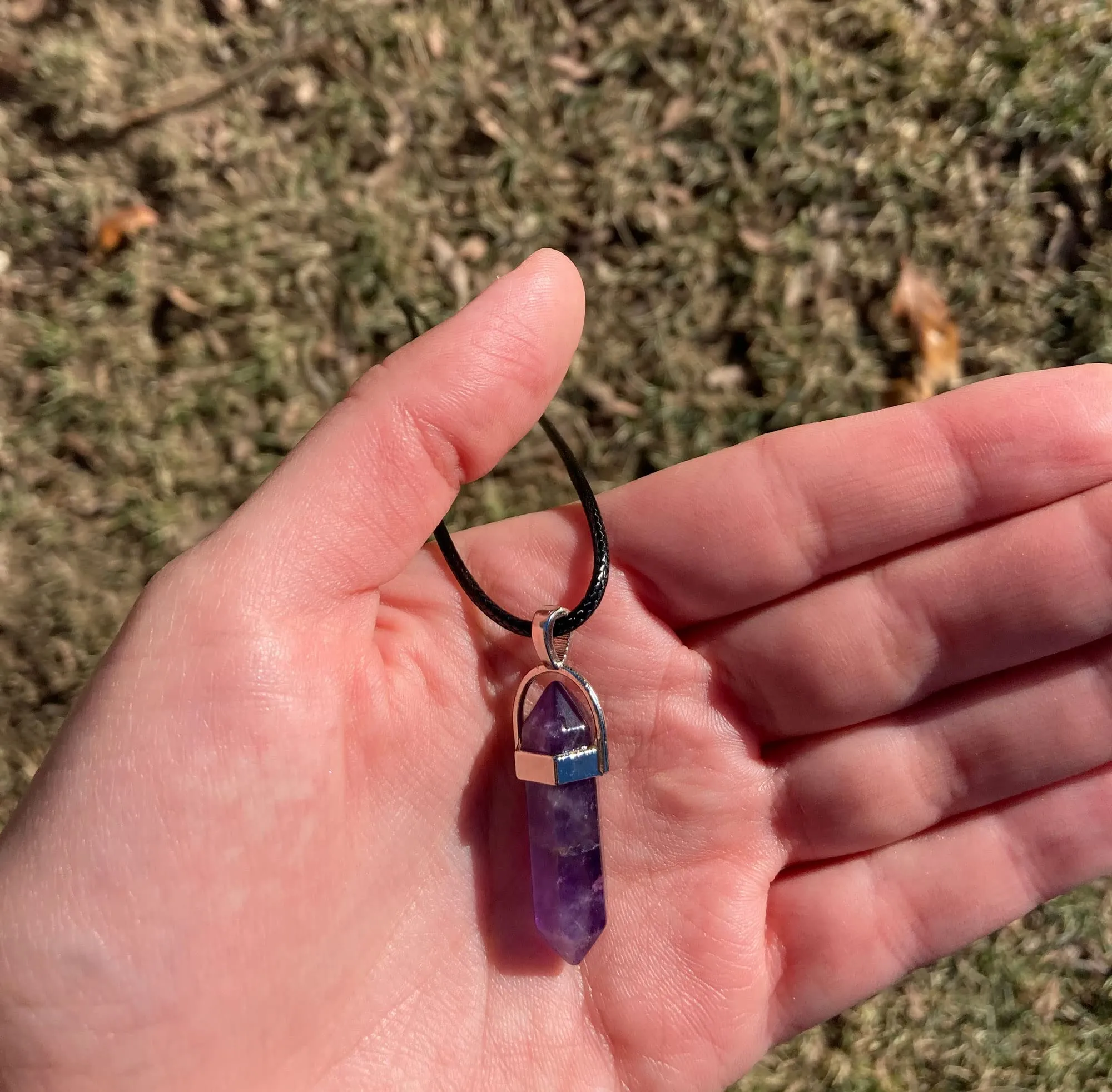 Pandiui23 Ciondolo in pietra naturale, collana chakra in pietra, ciondolo perlina di pietre naturali, M, Metallo, Non applicabile. - immagine 3