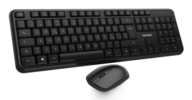 Vultech Tastiera E Mouse Bundle Wireless 1600Dpi Regolabili 24Ghz - immagine 1