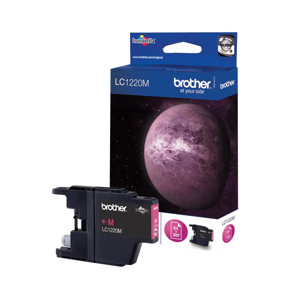 ORIGINALE Brother Cartuccia d'inchiostro magenta LC1220M LC-1220 300 pagine - immagine 1