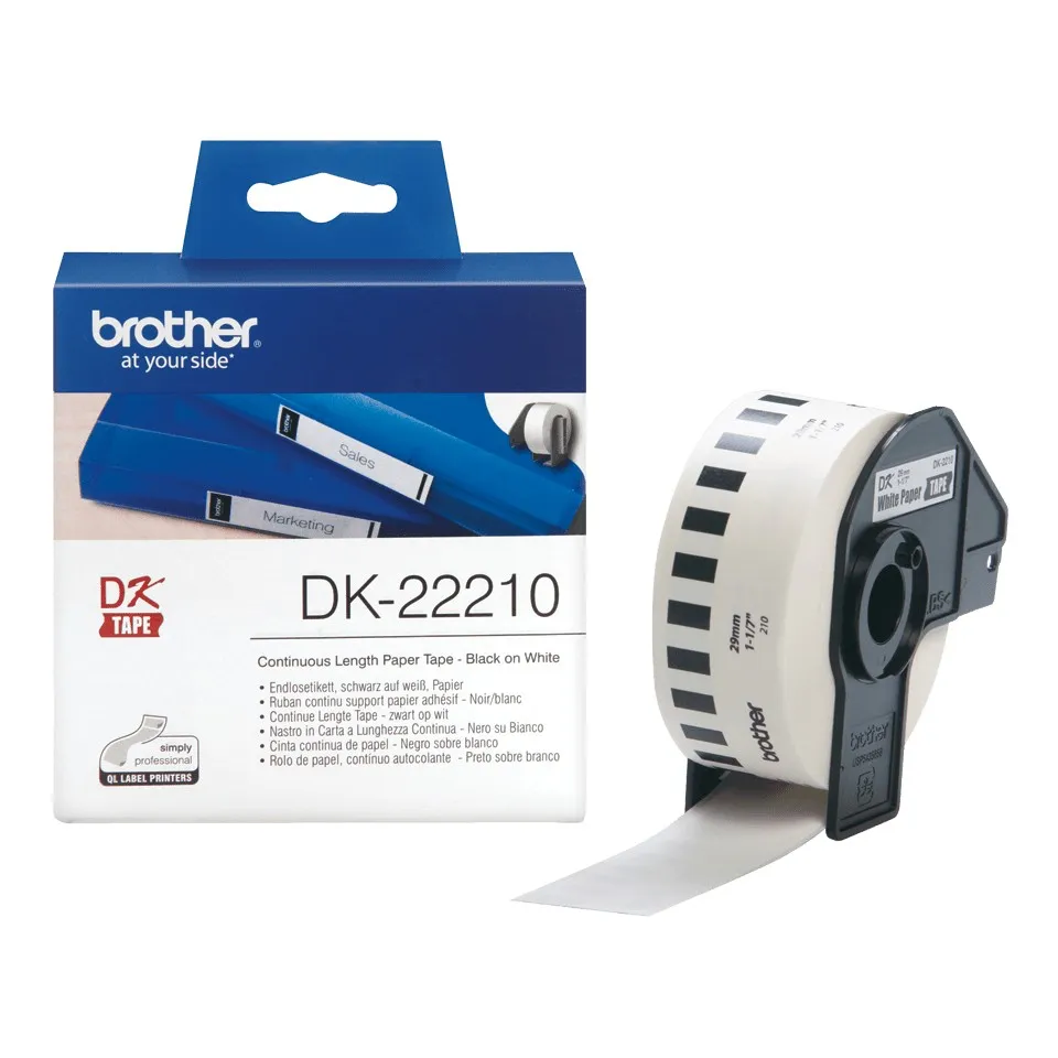 Brother Dk-22210 Nastro Nero Termico 29Mm 3048 Metri Di Lunghezza - immagine 1