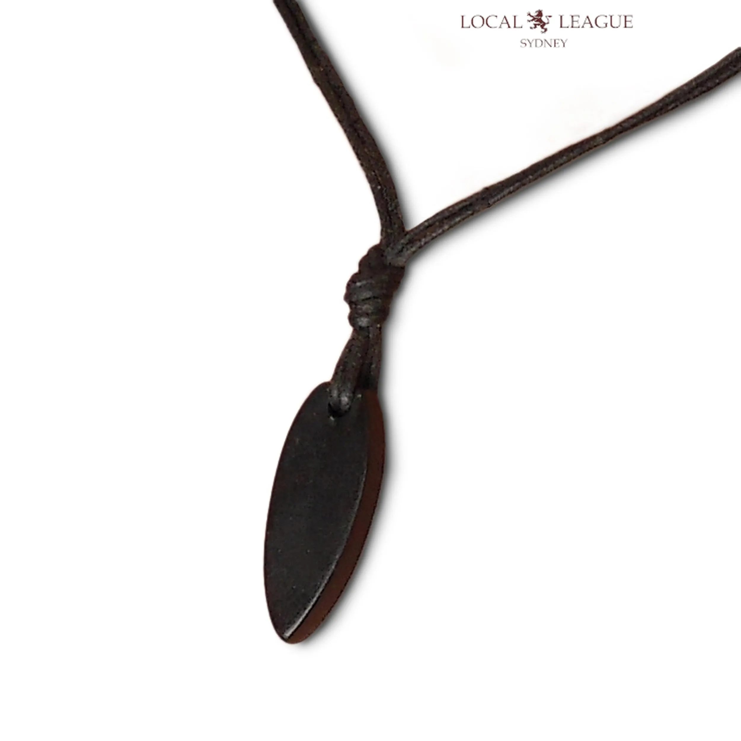 LOCAL LEAGUE Collana da Uomo con Ciondolo Nero TAVOLA DA SURF - Cordoncino di Cotone Cerato Corda per Fidanzato SPIAGGIA Surf Hawaii Vacanze Festival Festa Vacanza Discoteca 48 cm - immagine 6