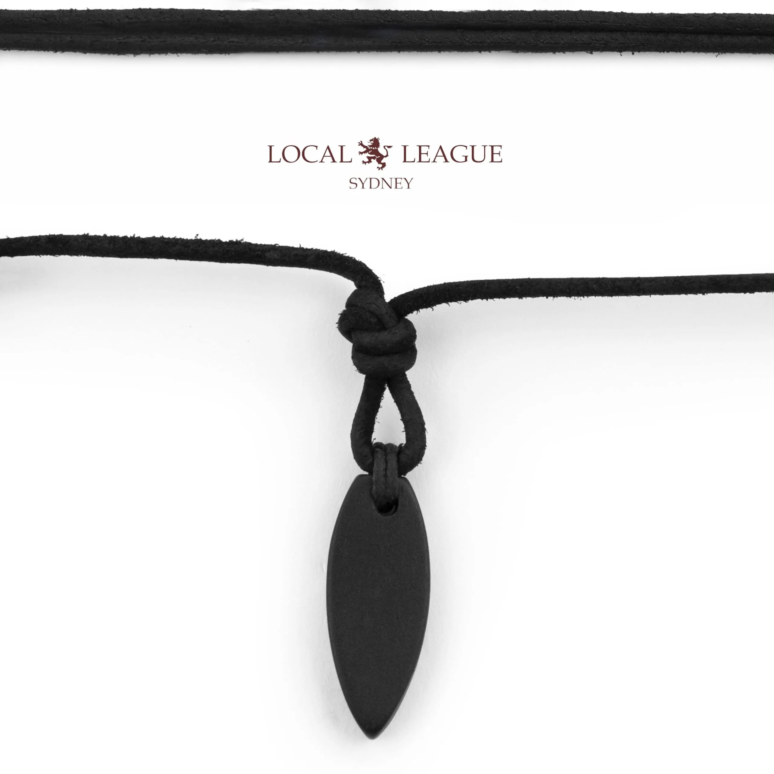 LOCAL LEAGUE Collana in Pelle da Uomo con Pendente Nero TAVOLA DA SURF - Corda Perizoma Regolabile con Cordino Invecchiato per Fidanzato SPIAGGIA Surf Hawaii Festival Festa Vacanza Discoteca - immagine 4