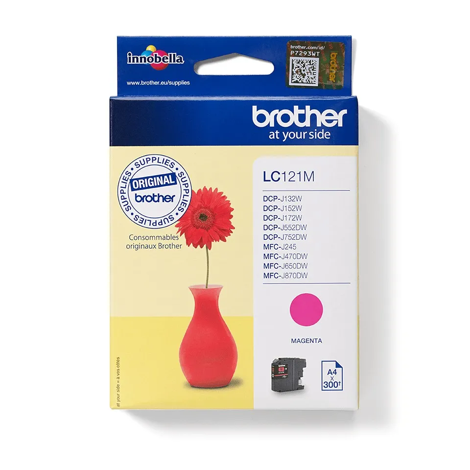 ORIGINALE Brother Cartuccia d'inchiostro magenta LC121M LC-121 300 pagine 39ml - immagine 1