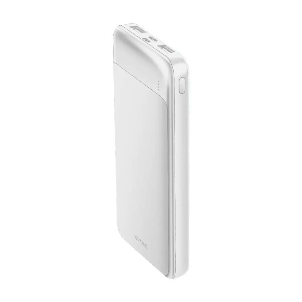 V-TAC Power Bank 10.000 mAh Colore Bianco - immagine 1