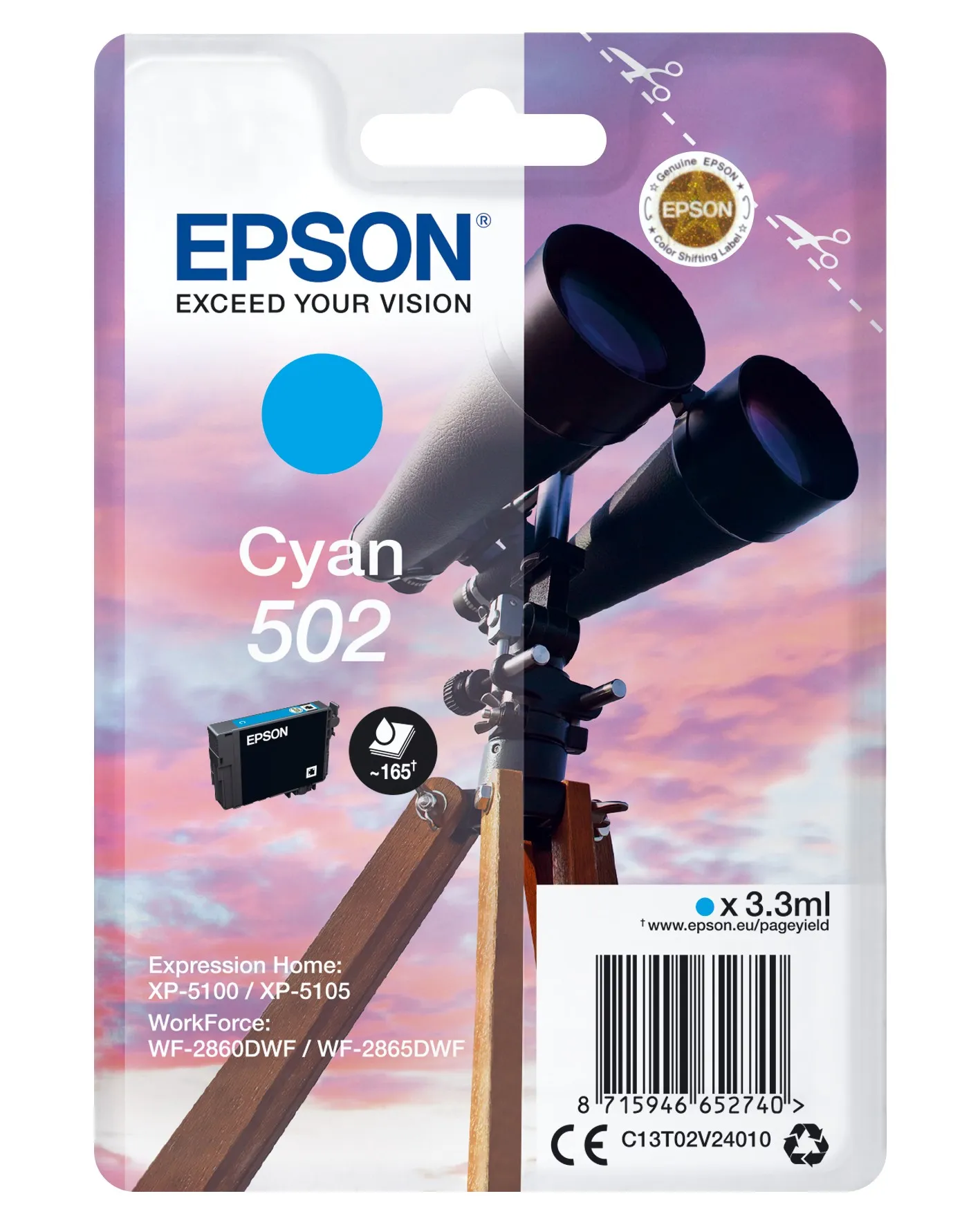 Epson Singlepack Cyan 502 Ink - immagine 1