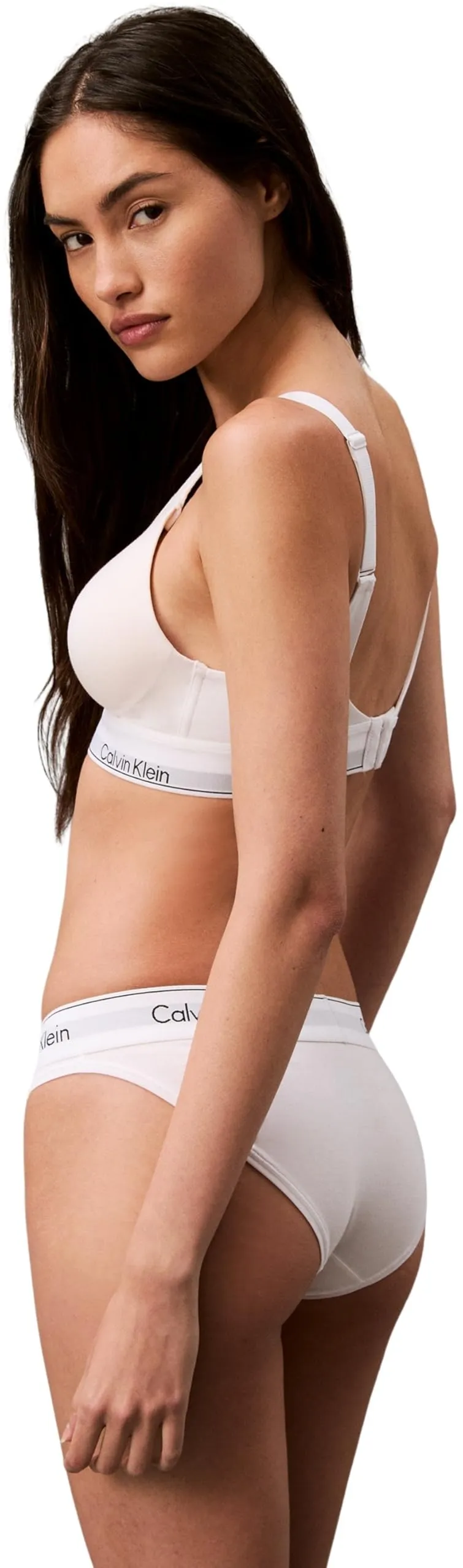 Calvin Klein Reggiseno a Bralette Donna Lift Elasticizzato, Bianco (White), M - immagine 2
