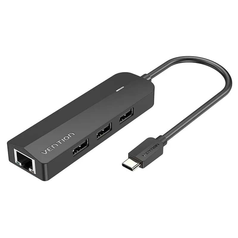 Vention TGOBB hub di interfaccia USB tipo-C 480 Mbit/s Nero - immagine 1