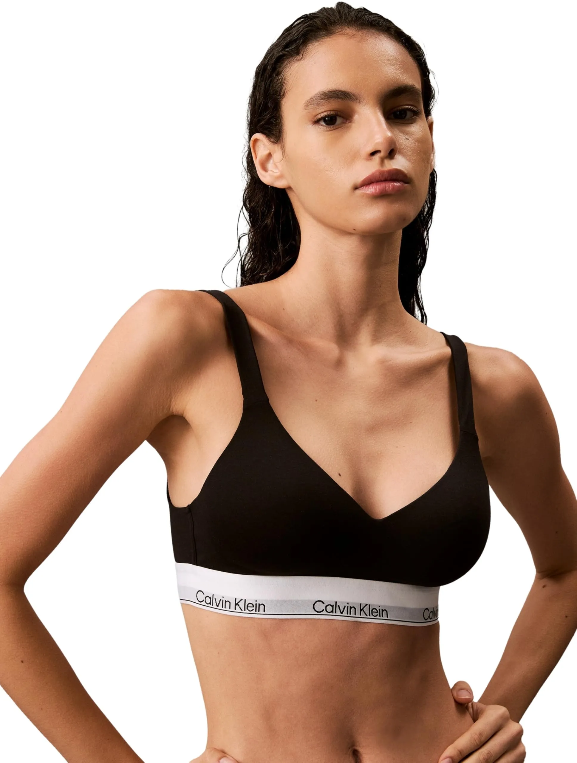 Calvin Klein Reggiseno a Bralette Donna Lift Elasticizzato, Nero (Black), M - immagine 1